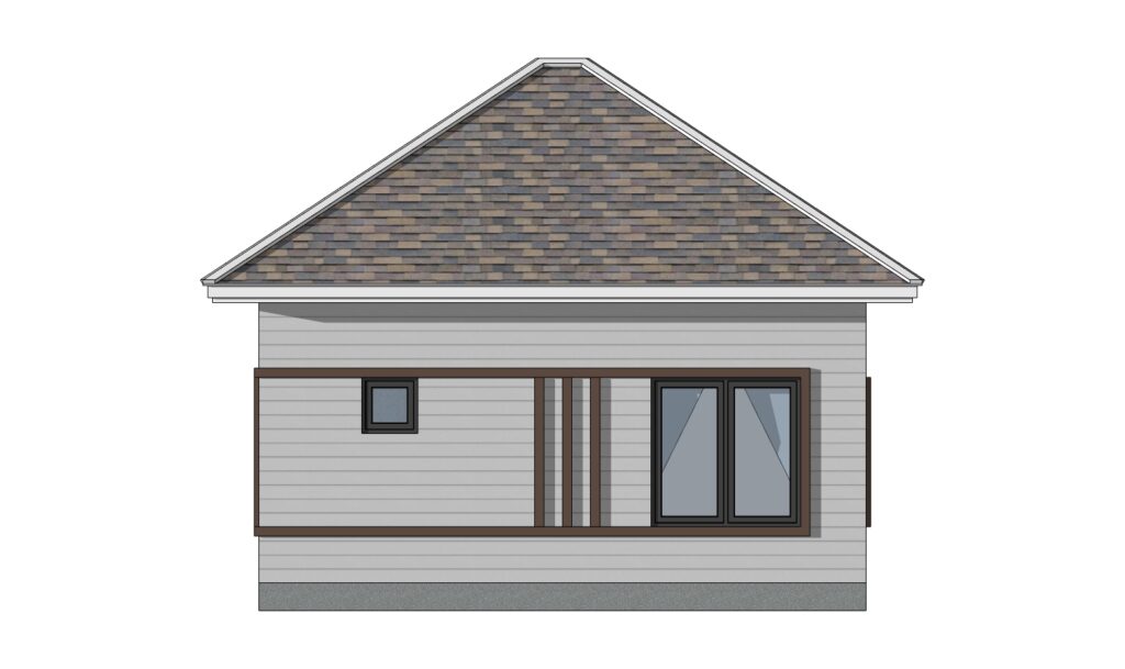 Small Home Design 6.5x6 Meter 22x20 Feet Hip Roof Small House Design Plan