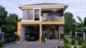 Small House Design 7.5x9 Meter 25x35 Feet 3 Bedrooms PDF Full Plans 3d 1