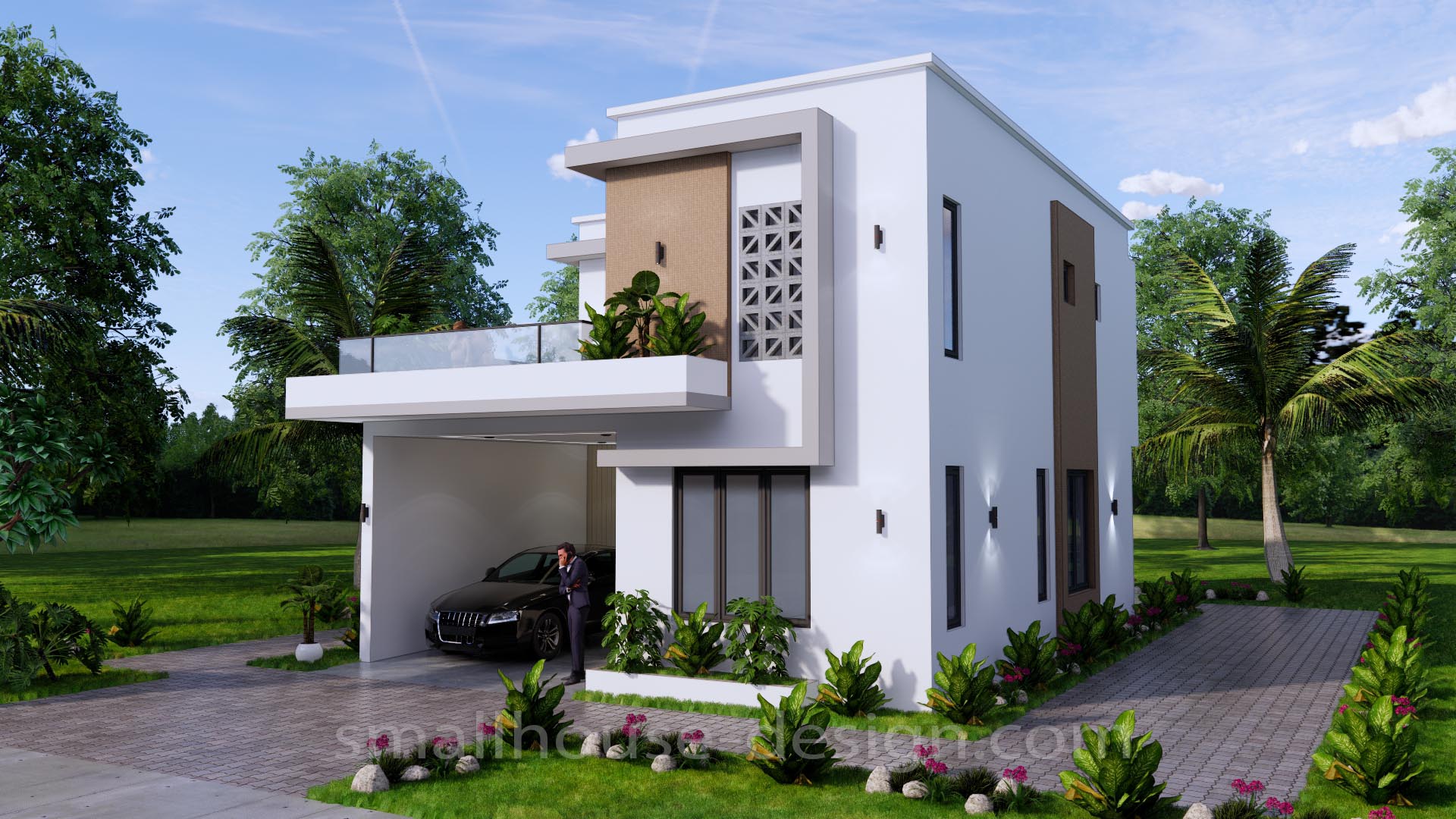 26x33 House Design Plans 8x10 Meter 3 Beds 3 Baths Terrace Roof PDF Plan 3