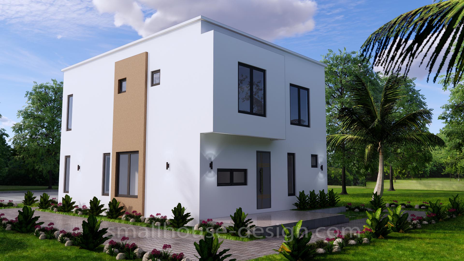 26x33 House Design Plans 8x10 Meter 3 Beds 3 Baths - Image 6