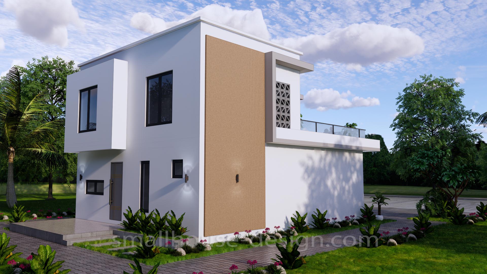 26x33 House Design Plans 8x10 Meter 3 Beds 3 Baths Terrace Roof PDF Plan 6