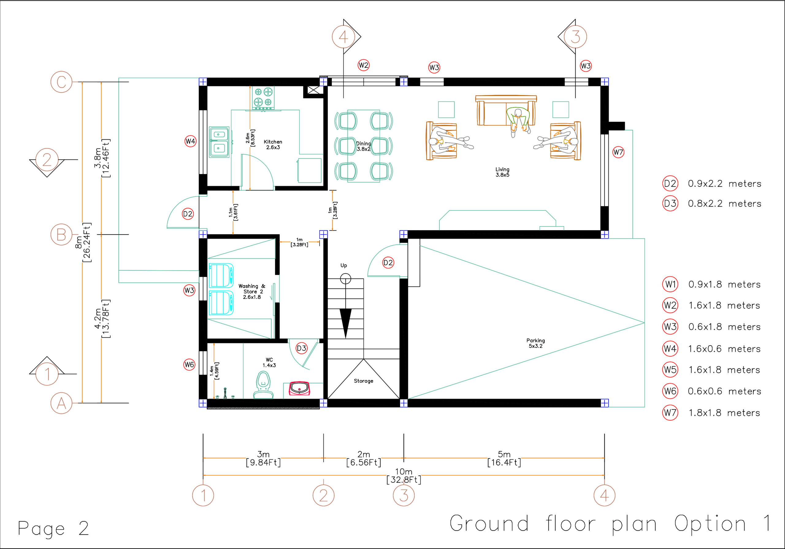 26x33 House Design Plans 8x10 Meter 3 Beds 3 Baths Terrace Roof PDF Plan ground floor