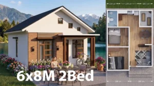 20x26 Tiny Home Floor Plans 6x8 M Modern 2 Bed 1 Bath